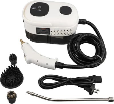 Handstoomreiniger - Hogedruk Stoomreiniger - Grondig Reinigen - 2500W Vermogen - 3 bar druk - Wit