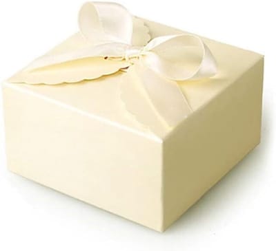 Cadeauverpakkingen - met lint - 20 stuks - 9 x 9 x 5 cm - Kleine doosjes voor zelfgemaakte huwelijks- en feestbedankjes, cadeautjes en snoepgoed - Geel