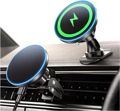 Magnetische mobiele telefoonhouder voor in de auto, stabiel, 360 graden, draadloze telefoonhouder voor in de auto, draadloze telefoon