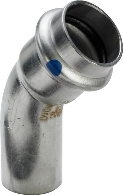 Viega Sanpress Inox LF-bocht 45 graden, d 15mm roestvrij staal Model 2326.1LF, 664978