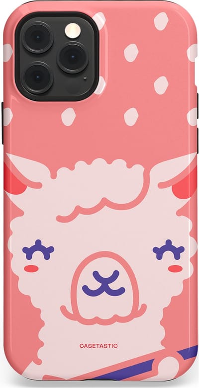 Casetastic Hoesje Geschikt voor Apple iPhone 12/12 Pro Magsafe - Stijlvolle Beschermende Duo-layer Case - Lama beat