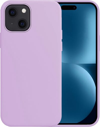 Hoesje - Geschikt voor Apple iPhone 15 - Sterk & Shockproof - Siliconen Case - Hoes Cover - Telefoonhoes - Lila