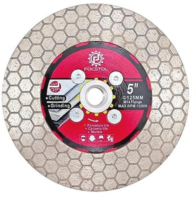 Diamant doorslijpschijf 125 mm - Tegel doorslijpen en slijpen voor Porselein, Keramiek, Tegels, Marmer, Graniet, Kunststeen, Kwarts