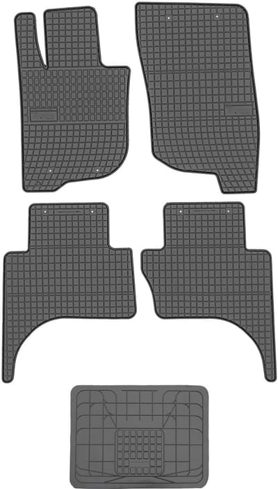 Max-Dywanik Frogum Serie - Rubber Mat Set - Mitsubishi L200 2016-2019 - Zwarte Kleur - Zonder Stopper