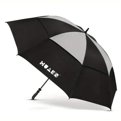 Nivard Moderne Golf Paraplu - Stormparaplu - Opvouwbaar - Windproof - Stormproef - UV Bescherming - Umbrella - Draagbaar - Grijs