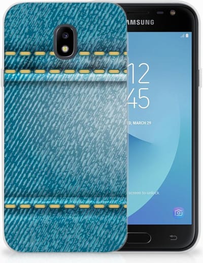 Back Cover voor Samsung Galaxy J3 2017 Silicone Back Cover Jeans