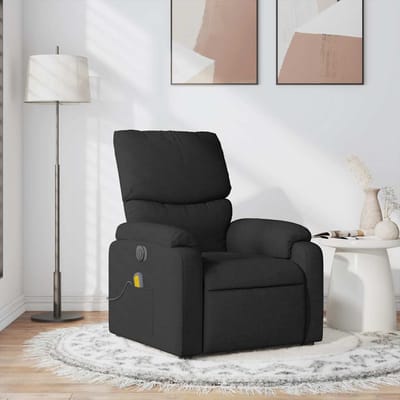 vidaXL - Massagestoel - verstelbaar - stof - zwart