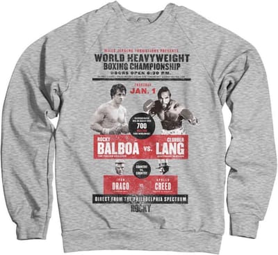 Rocky Sweater/trui -S- World Heavyweight Poster Grijs