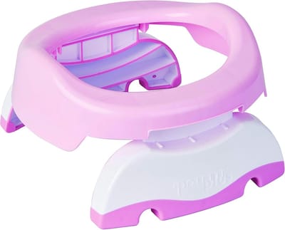 Potje Plus - Reis Potje - Zindelijkheidstraining - 2-in-1 Functie - 24x24x7 cm - Roze