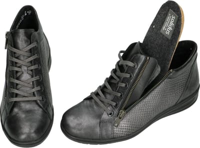 Solidus -Dames - grijs donker - sneakers - maat 36.5