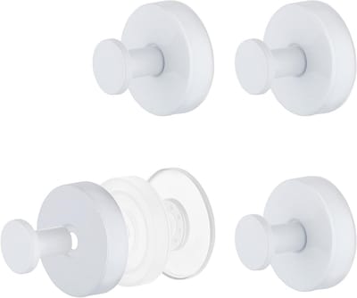 Suction Cup Haakjes Set van 4, Sterke Zuignappen voor Handdoeken, Sleutels en Keukenaccessoires, Waterdicht en Herbruikbaar zonder Boren