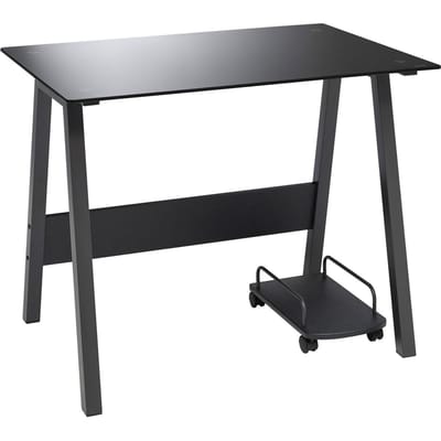 Piranha BARBEL Bureau - Zwart Glas - Compact - PC 7bg