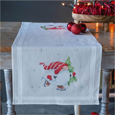 Vervaco - Loper kit - Kerst - Kerstkabouters - PN-0198679 - Borduren - Borduurpakket - Borduurpakket volwassenen - Borduurpakket kind