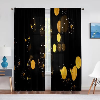 Rideaux en Tulle Gris Transparents Modernes pour Décoration de Salon Chambre Cuisine Jeux de Table Dés Blancs Rideaux de Fenêtre 1 PCS W100XH250cm&Grommet Top