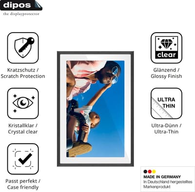 dipos – 2x Beschermfolie geschikt voor pexar 11 Zoll Digitaler Bilderrahmen | Krasbestendige & heldere Screenprotector Ultra-Thin