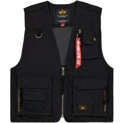 Alpha Industries Bodywarmer - Mesh Utility Vest - S tot XL - voor Mannen - zwart
