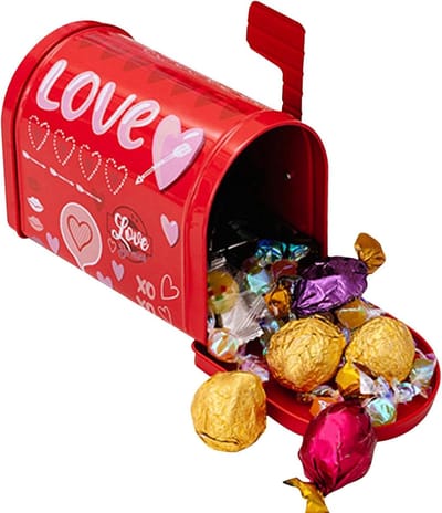 Valentijn brievenbus - Kaartendoos geschenken - Liefdesberichten verzenden - Decoratief blikmateriaal - 13 x 10 x 13 cm