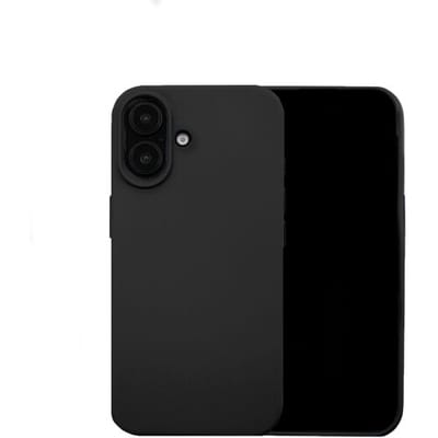 Coverzs Solid siliconen hoesje geschikt voor de Apple iPhone 16 hoesje - TPU/Siliconen hoesje - Back cover met gevoerde binnenkant - hoogwaardige siliconen back cover (zwart)