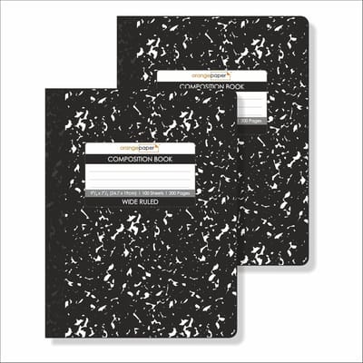 Compositieboek 2 stuks - Schrift breed gelinieerd - School en kantoor - Duurzame omslag - 248 x 191 cm