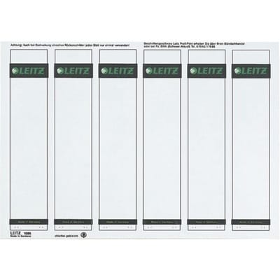 LEITZ® rugetiketten kort, via pc beletterbaar, rugbreedte 50 mm, zelfklevend, 150 st., grijs