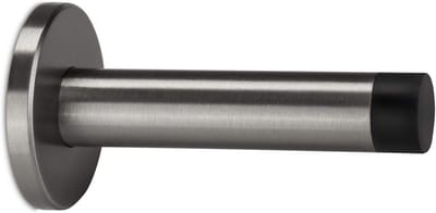 Set van 2 Deurstopper RVS Geborsteld Ø 50 mm voor Wandmontage