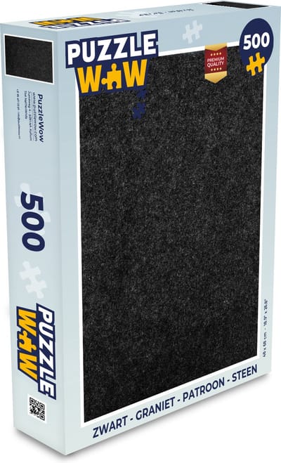 Puzzel Zwart - Graniet print - Design - Steen - Legpuzzel - Puzzel 500 stukjes