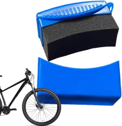 Banden Applicator Spons - Wiel Spons - Banden Onderhoud - Antislip Grip Ontwerp - 12x7x5cm - Blauw