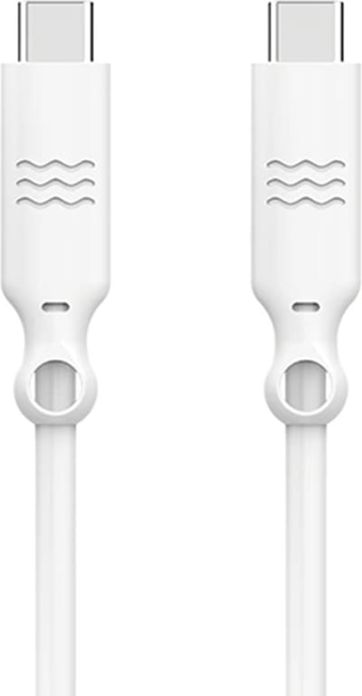 Just Green USB-C naar USB-C kabel - Recyclebaar - 3A - 2 meter - Wit