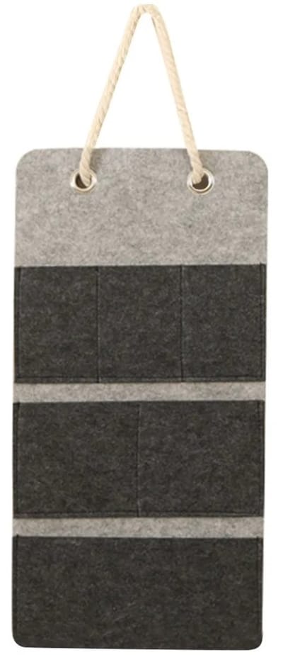 WiseGoods Premium Vilt Hangorganizer Met 6 Vakken 52x25 - Opberg Organizer Voor Deur Badkamer & Kantoor - Camping Opbergsysteem