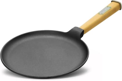 Gietijzeren Pannenkoekenpan 22 cm | Ideale Crêpe- en Omletpan voor Alle Warmtebronnen
