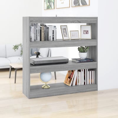 vidaXL - Boekenkast/kamerscherm - 100x30x103 - cm - grijs - sonoma - eikenkleurig