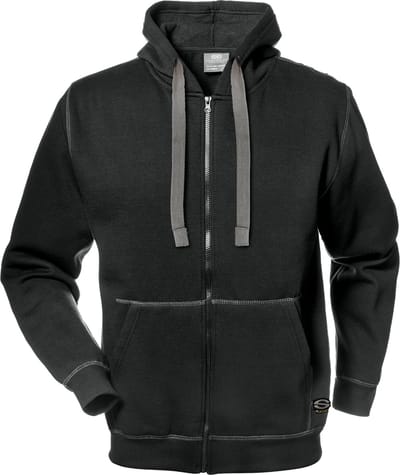 SIR SAFETY KANGOO Werktrui HEREN Veiligheidstrui Sweater Antraciet - Capuchon Met Trekkoord - Volledige Rits - Muff Zakken