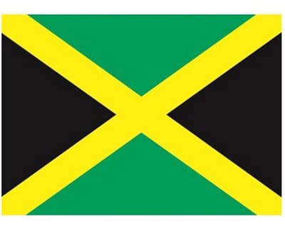 Vlag van Jamaica stickers - 7 x 10 cm - Landen - Jamaicaanse vlaggetjes - versiering - feestartikelen
