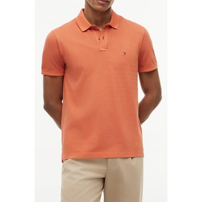 Tommy Hilfiger Garment Dye Regular Polo Rusty Ochre Größe: L | Poloshirts Outlet | Herren | Braun