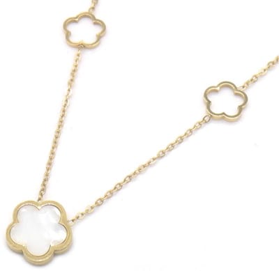 Ketting - sieraad - halsketting - accessoire - verstelbaar - RVS - goudkleurig - bloemen - hip - trendy - tijdloos - cadeau - geschenk - feest - verjaardag - vrouwen - dames