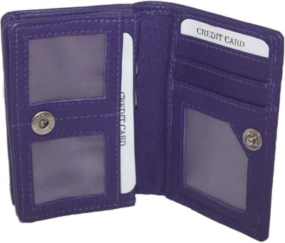 Kleine leren harmonica portemonnee / compleet beursje met soufflé / compact portemonneetje in rood, paars, roze, groen, navy, blauw, zwart leer / 128