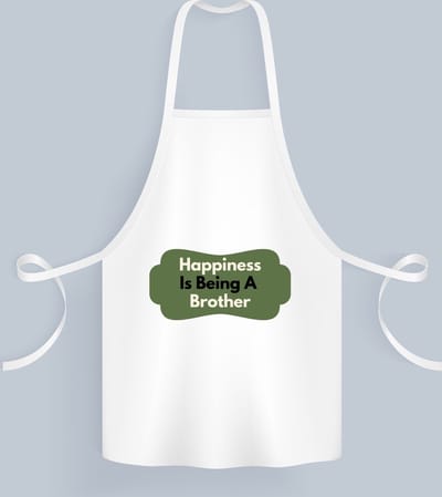 Akyol - happiness is being a brother Keukenschort - Broer - de liefste broer - verjaardag - cadeautje voor broer - broer artikelen - kado - geschenk - 82 bij 71 cm