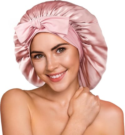Zijde Nachtmuts voor Dames - Dubbellaags, Ademend en Verstelbaar - Perfect voor Krullend Haar - Luxe Comfort en Haarverzorging