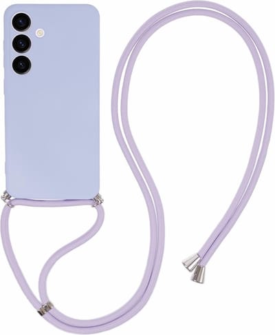 Coverup Hoesje - Geschikt voor Samsung Galaxy S24 Plus Hoesje - Coverup Colour TPU Back Cover met Koord - Lavendel