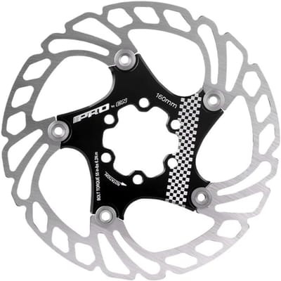 Fietsschijfrem Rotor - Rem Schijf - Mountainbiken - Drijvend Ontwerp - 160 mm - Zwart