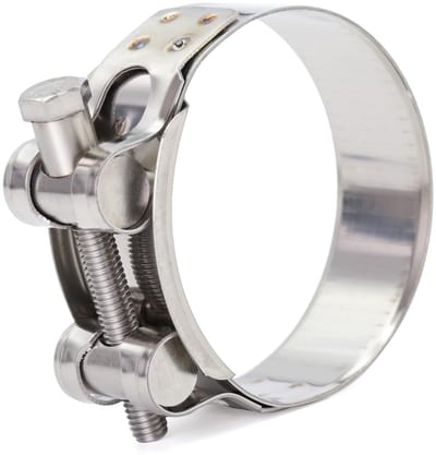Dailygoods- Slangklemmen 4 Stuks - Roestvrij Stalen Uitlaatklem - Verstelbare T-Pijp Klemmen - Klembereik 56-59 mm - Duurzaam en Corrosiebestendig - Voor Water- en Gasbuis - Buisklem