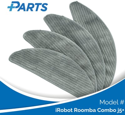 iRobot Roomba Combo j5+ Dweilpads (4 Stuks, Plus.Parts® alternatief voor 4822643)
