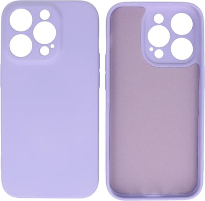 Fashion Backcover Telefoonhoesje - Color Hoesje - Geschikt voor iPhone 14 Pro - Paars