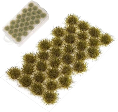 Dailygoods - 32 stuks statische grasblokken, modelbouw gras, modelbouw gras, voor doe-het-zelf, modelspoorwegen, miniatuurspeelscènes en spoorweglandschappen (herfstgras)