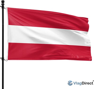 VlagDirect - Oostenrijkse vlag - Oostenrijk vlag - 90 x 150 cm.