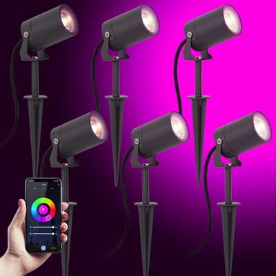 KS Verlichting 6x Stark Tuinspot Antraciet met Smart Color LED