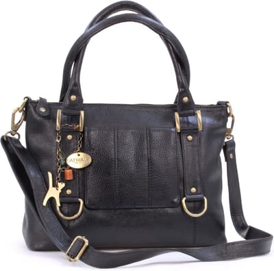 Dames Handtas van Echt Leer - Top Handle, Schoudertas of Crossbody met Afneembare Band en ID Vakje