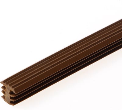 Heering Inleg trapstrip kunststof met T-profiel bruin antislipprofiel 8 x 11mm