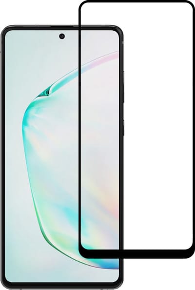 Smartphonica Screenprotector Geschikt voor Samsung Galaxy Note 10 Lite - Full Cover Tempered Glass with Round Edge - Gehard glas met Afgeronde Hoeken geschikt voor Samsung Galaxy Note 10 Lite