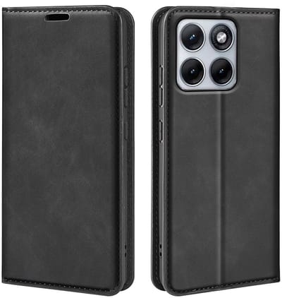 MobyDefend Hoesje - Geschikt voor Motorola Edge 70 Fusion - Luxe Wallet Bookcase (Magnetische Sluiting) - Zwart